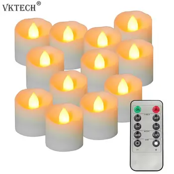12pcs LED Simulation Candle Flame Light Electronic Yellow Flicker LED Candle Lamp Plastic Tea Light with Remote Control
12pcs LED Simulation Candle Flame Light Electronic Yellow Flicker LED Candle Lamp Plastic Tea Light with Remote Control
