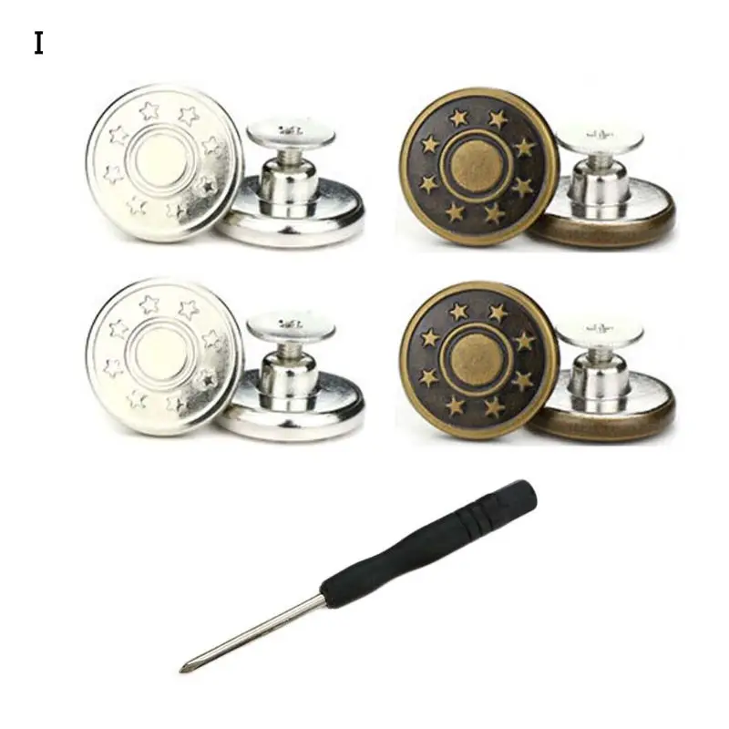 1Set Metal Jeans Button Pants Trousers Adjustable Waist Buttons DIY Fixing Kit Y1QB
1Set Metal Jeans Button Pants Trousers Adjustable Waist Buttons DIY Fixing Kit Y1QB