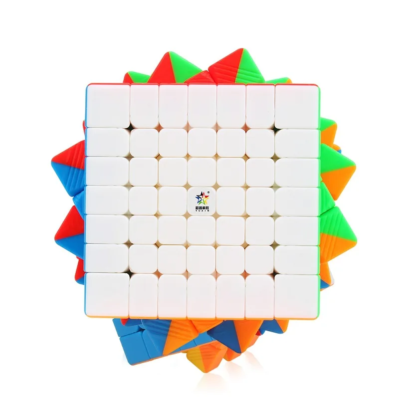 YUXIN Little Magic Professtional Stickerless 777 Magnetic Magic Cube Speed Puzzle 7x7 Cube Educational Toys cubo magico 67.5mm-3