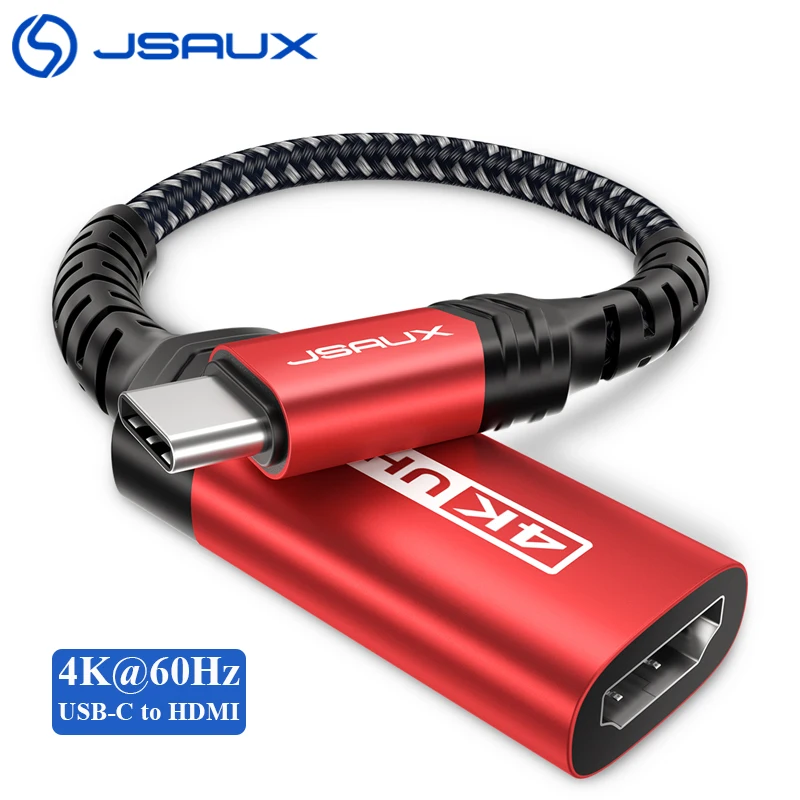 Кабель адаптер Jsaux USB C HDMI Type к (совместим с Thunderbolt 3) 4K @ 60 Гц для MacBook Samsung Galaxy S10/S9 Huawei