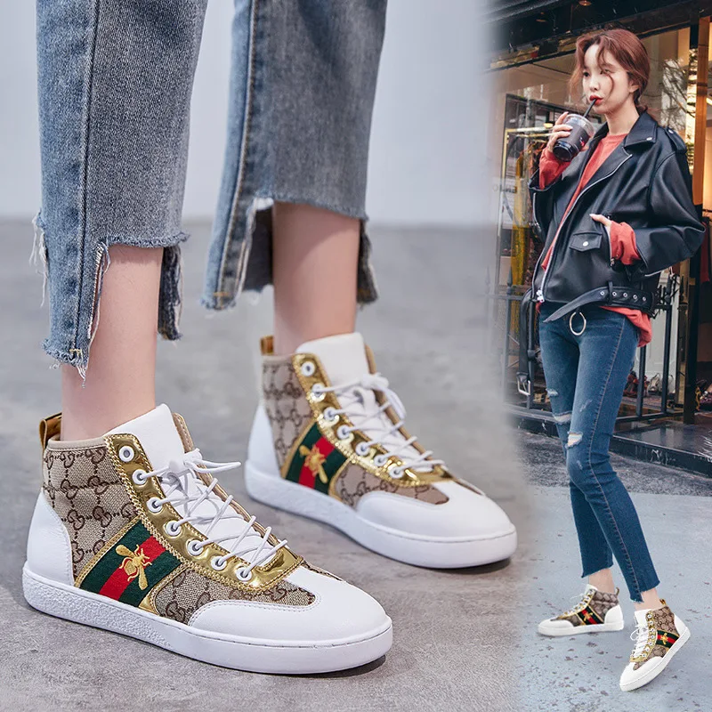 New Style Women's Winter Shoes 2019 Korean-style Trend WOMEN'S Casual Shoes Hight-top Embroidery Small Bee Couples White Shoes
New Style Women's Winter Shoes 2019 Korean-style Trend WOMEN'S Casual Shoes Hight-top Embroidery Small Bee Couples White Shoes