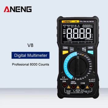 ANENG V8 Digital Display Multimeter Profesional 8000 Counts True RMS Transistor Tester Analog Ttransistor Power Meter Tester
ANENG V8 Digital Display Multimeter Profesional 8000 Counts True RMS Transistor Tester Analog Ttransistor Power Meter Tester