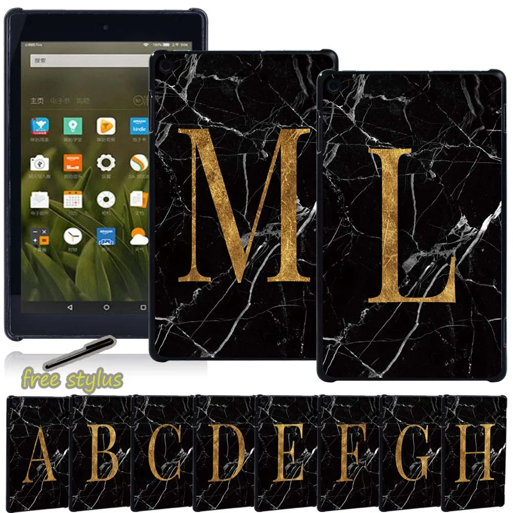 Tablet Case for Amazon Fire 7(5th/7th/9th Gen)/HD 10(5th/7th/9th Gen)/HD 8(6th/7th/8th Gen)- Black Marble Letter Back Case + Pen
Tablet Case for Amazon Fire 7(5th/7th/9th Gen)/HD 10(5th/7th/9th Gen)/HD 8(6th/7th/8th Gen)- Black Marble Letter Back Case + Pen
