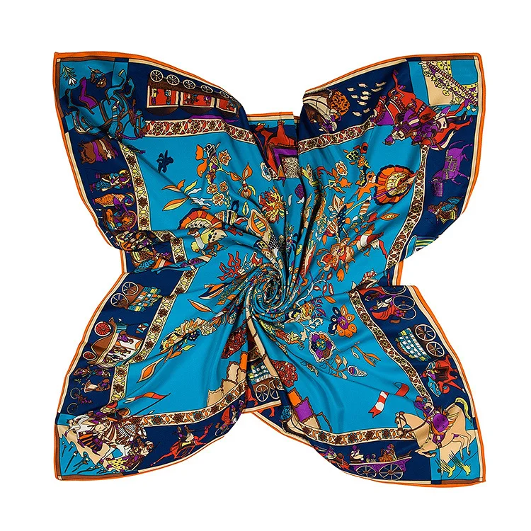 Brand Matagorda Tall Tree Flower Elephant Pattern 130 CM Scarfs for Ladies 100% Silk Twill Square Scarves Shawls and Wraps Gift
Brand Matagorda Tall Tree Flower Elephant Pattern 130 CM Scarfs for Ladies 100% Silk Twill Square Scarves Shawls and Wraps Gift