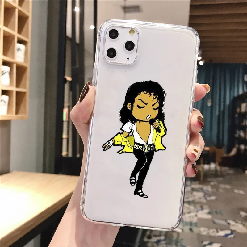 Cartoon Michael jackson singer transparent Soft TPU Phone Cases for iPhone SE 5S 5 6 6S 7 8 Plus X XR XS MAX 11 11 PRO MAX cover Cartoon Michael jackson singer transparent Soft TPU Phone Cases for iPhone SE 5S 5 6 6S 7 8 Plus X XR XS MAX 11 11 PRO MAX cover