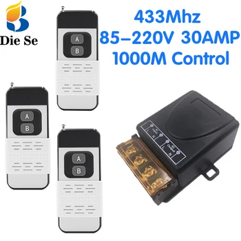 433MHz Universal Remote Control 1000M Range AC 110V 220V 30A 1CH Rf Relay Receiver and Transmitter for Electric Appliance ON/Off
433MHz Universal Remote Control 1000M Range AC 110V 220V 30A 1CH Rf Relay Receiver and Transmitter for Electric Appliance ON/Off