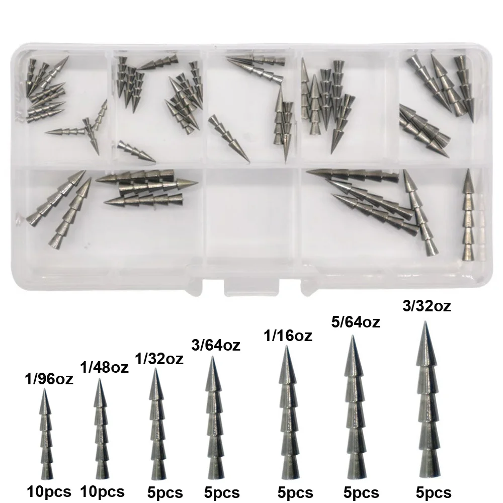 Shaddock 45Pcs/Box Fishing Tungsten Nail Weights Sinker Pagoda Sinker Wacky Bullet Flipping Sinker Worm Insert Fishing Weight
Shaddock 45Pcs/Box Fishing Tungsten Nail Weights Sinker Pagoda Sinker Wacky Bullet Flipping Sinker Worm Insert Fishing Weight