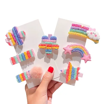 3/5Pcs Cloud Rainbow Star Flower Hairpin 6 Colors For Choice Children Mixed Color Hair Clips For Women Girls Hair Accessories
3/5Pcs Cloud Rainbow Star Flower Hairpin 6 Colors For Choice Children Mixed Color Hair Clips For Women Girls Hair Accessories