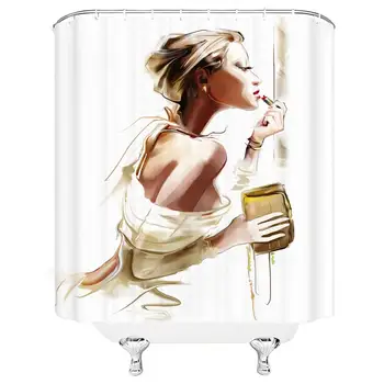 Sexy Woman Makeup Decor Collection Hisper Pretty Girl Make up with Lipstick Cosmetic Bag Polyester Fabric Bathroom Shower
Sexy Woman Makeup Decor Collection Hisper Pretty Girl Make up with Lipstick Cosmetic Bag Polyester Fabric Bathroom Shower