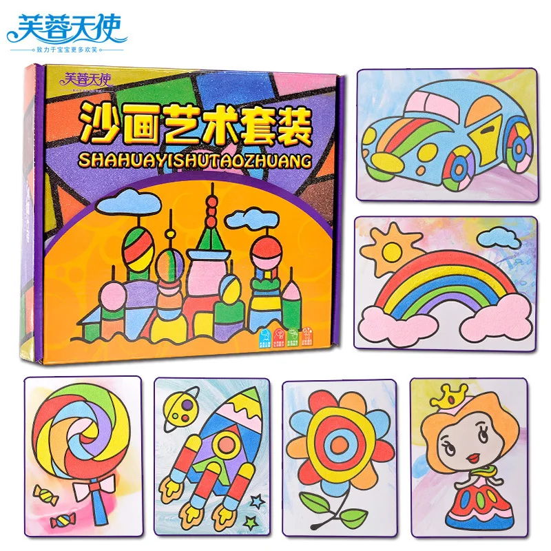 Children Sand Painting Gift Box Children Gift The Color Sand Psinting Handmade Educational Toy DIY Painted Environmentally Frien
Children Sand Painting Gift Box Children Gift The Color Sand Psinting Handmade Educational Toy DIY Painted Environmentally Frien