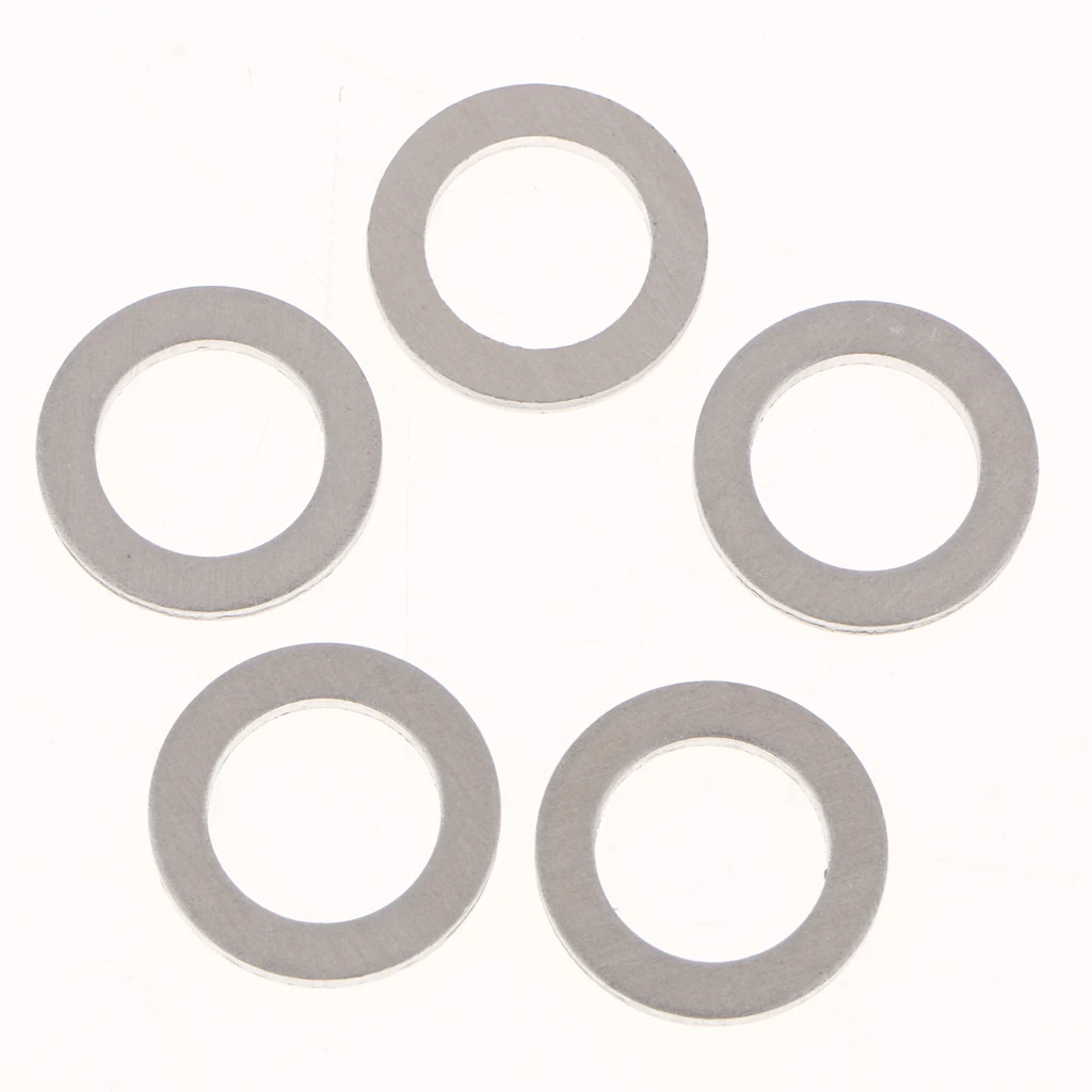 Oil Pan Drain Plug Gasket for Honda Acura, M14 (Outer diameter: 22mm), 10 Pieces/Set, Silver Oil Pan Drain Plug Gasket for Honda Acura, M14 (Outer diameter: 22mm), 10 Pieces/Set, Silver