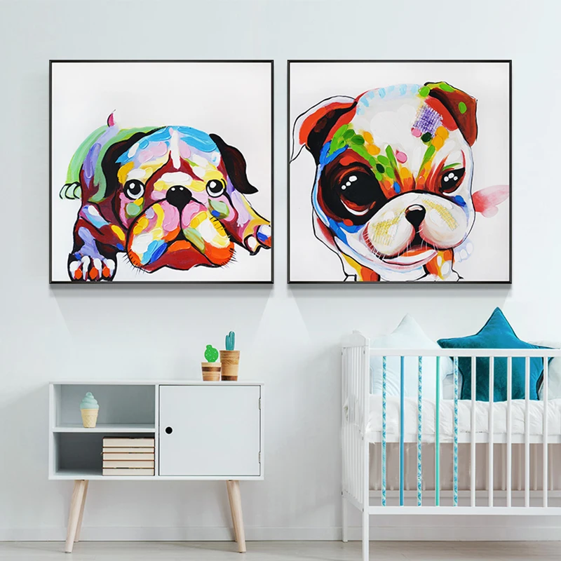 Oil Painting By 100% Handpainted Abstract Animal Dog Canvas Painting Wall Art Pictures For Living Room Home Decor Gift Frameless
Oil Painting By 100% Handpainted Abstract Animal Dog Canvas Painting Wall Art Pictures For Living Room Home Decor Gift Frameless
