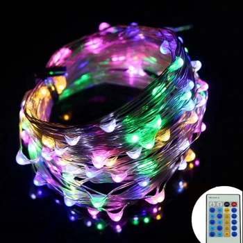 Remote Control DC12V 10M/20M/50M Silver Wire LED String Starry Lights Holiday Garland Christmas Fairy lights With Power Adapter
Remote Control DC12V 10M/20M/50M Silver Wire LED String Starry Lights Holiday Garland Christmas Fairy lights With Power Adapter