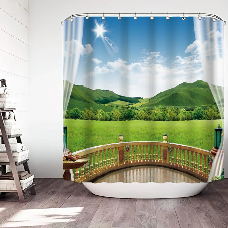 Scenery Outside The Window 3D Printing Bath Shower Curtain Landscape Bath Curtain With Hook Bathroom Waterproof Mildew Proof
Scenery Outside The Window 3D Printing Bath Shower Curtain Landscape Bath Curtain With Hook Bathroom Waterproof Mildew Proof