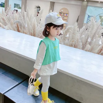 Girls' vest long-sleeved T-shirt two-piece set 2020 autumn new Korean baby foreign suit
Girls' vest long-sleeved T-shirt two-piece set 2020 autumn new Korean baby foreign suit