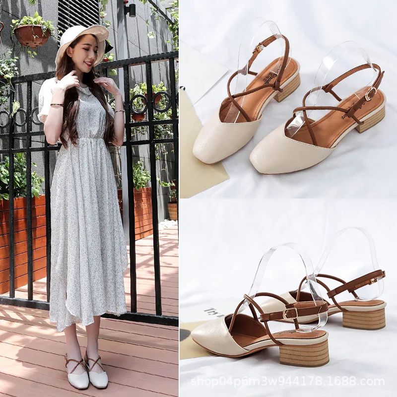 Sandals Student Versatile INS Fashion 2019 Summer New Style Semi-high Heeled Korean-style Chunky-Heel Fairy Mary Jane Closed-toe
Sandals Student Versatile INS Fashion 2019 Summer New Style Semi-high Heeled Korean-style Chunky-Heel Fairy Mary Jane Closed-toe