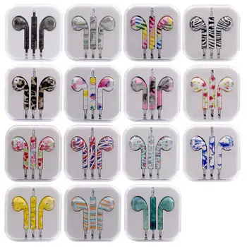 Applicable to iPhone printed colored pattern Earphones color pattern wire with wheat in-ear stereo Earphones for ios Huawei 
Applicable to iPhone printed colored pattern Earphones color pattern wire with wheat in-ear stereo Earphones for ios Huawei