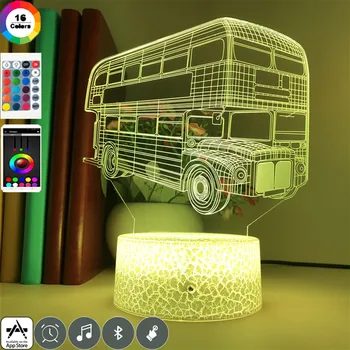 Smart Phone Control Double Decker Bus Night Light 3d Led Home Party Atmosphere for Best Friend Holiday Gifts 7 Colors Table Lamp
Smart Phone Control Double Decker Bus Night Light 3d Led Home Party Atmosphere for Best Friend Holiday Gifts 7 Colors Table Lamp