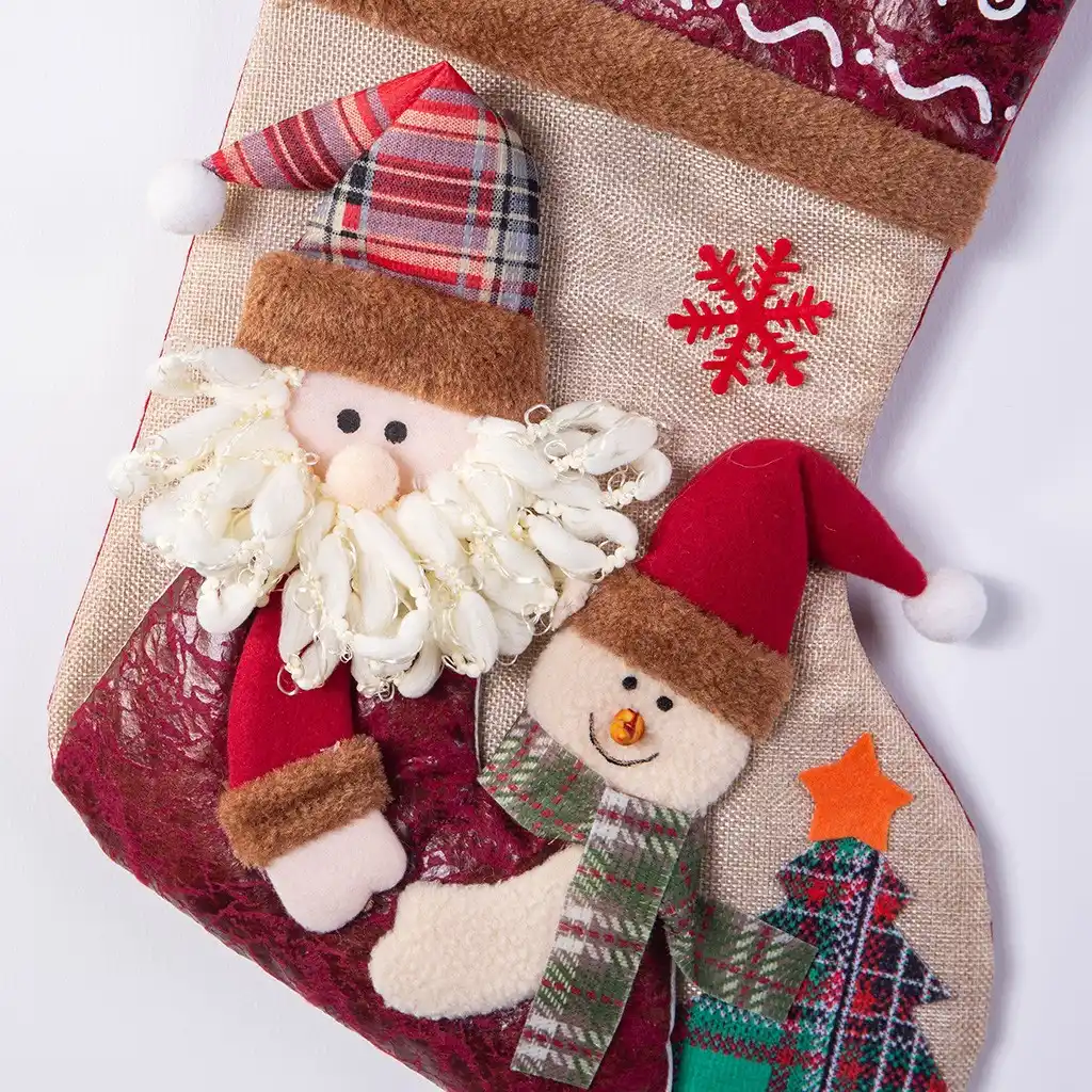 mini socks santa candy gift bag christmas tree decorations multi