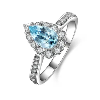 1ct Pear Cut Natural Blue Topaz Droplet Halo Ring Pure 925 Silver Engagement Ring Women Anniversary Party Jewelry Gift
1ct Pear Cut Natural Blue Topaz Droplet Halo Ring Pure 925 Silver Engagement Ring Women Anniversary Party Jewelry Gift