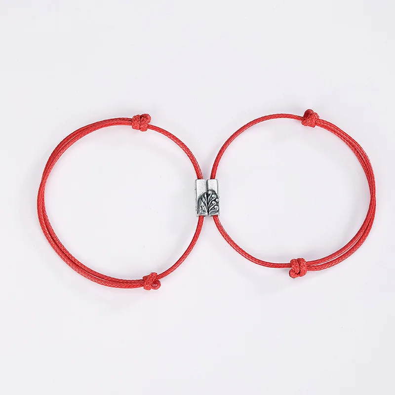 One Deer Silver S925 Fine Silver Eachother Reddish Black Lanyard Couples Bracelets Men And Women Simple Origional Design New Sty
One Deer Silver S925 Fine Silver Eachother Reddish Black Lanyard Couples Bracelets Men And Women Simple Origional Design New Sty