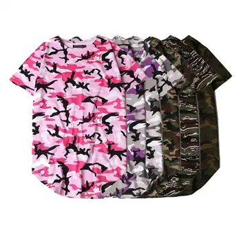 European and American high-street men's bottoming loose short sleeved camouflage multi-arc hem expansion sleeve T Kanye T Shirts
European and American high-street men's bottoming loose short sleeved camouflage multi-arc hem expansion sleeve T Kanye T Shirts