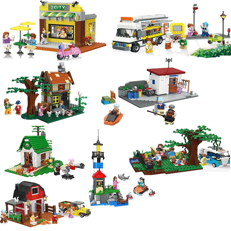 City Town Farm Lighthouse Snack Shop Picnic Block Set Legoingly 3D DIY Street Model Building Brick Toy For Boys Girls
City Town Farm Lighthouse Snack Shop Picnic Block Set Legoingly 3D DIY Street Model Building Brick Toy For Boys Girls