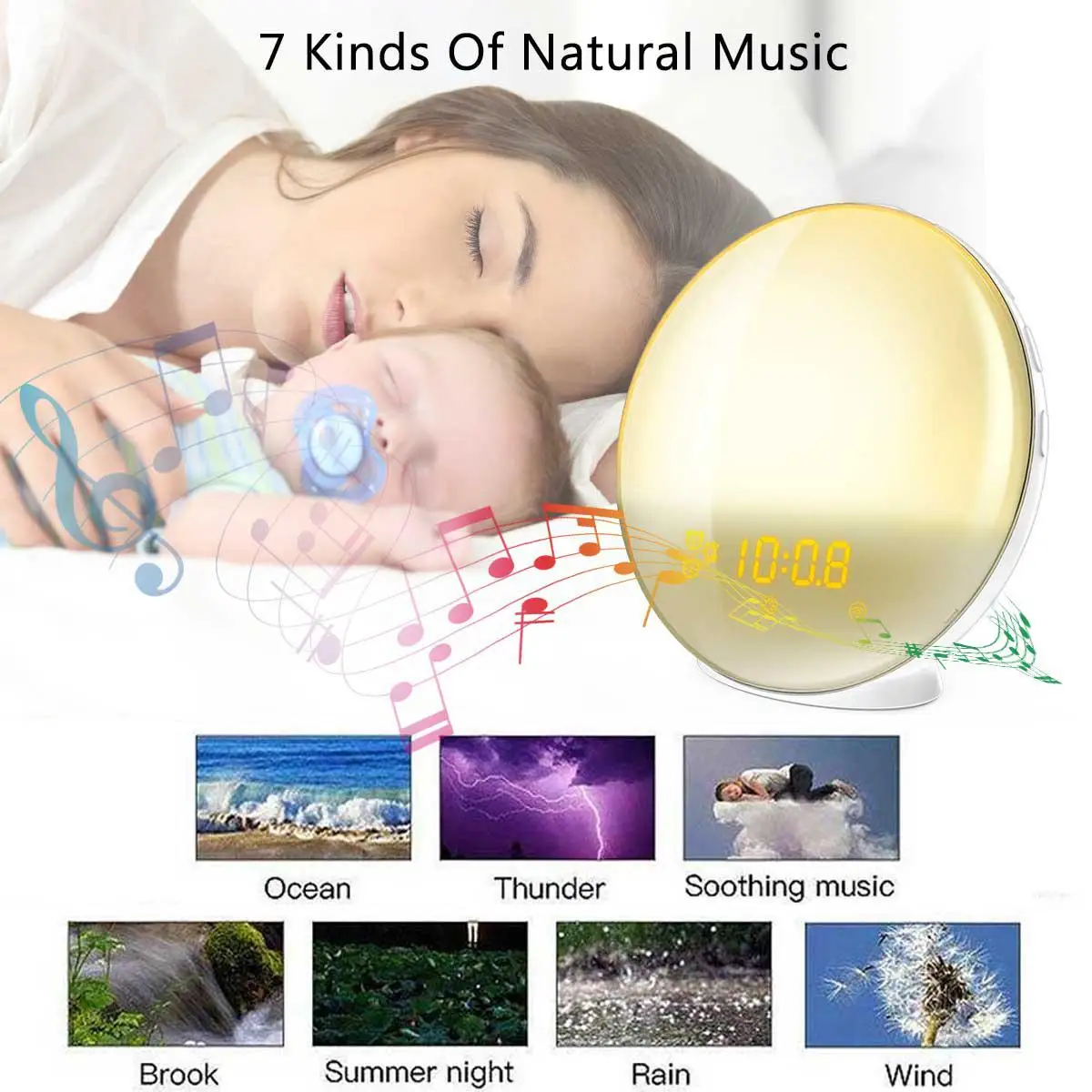Working Day Weekend Snooze Alarm Clock Sunrise Sunset Simulation Nature Sounds Sleeping Light Wake Up Alarm Clock
Working Day Weekend Snooze Alarm Clock Sunrise Sunset Simulation Nature Sounds Sleeping Light Wake Up Alarm Clock