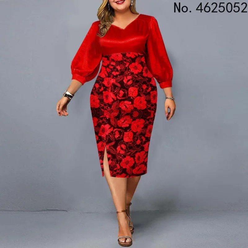 Фото XL-5XL Plus Size African Dresses For Women Africa Clothes Dress Flower Print Dashiki Ladies Clothing Ankara | Тематическая одежда