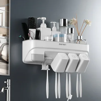 Bathroom Accessories Set Toothbrush Holder Lazy Toothpaste Dispenser Holders Multifunction Wall Mount Rack
Bathroom Accessories Set Toothbrush Holder Lazy Toothpaste Dispenser Holders Multifunction Wall Mount Rack