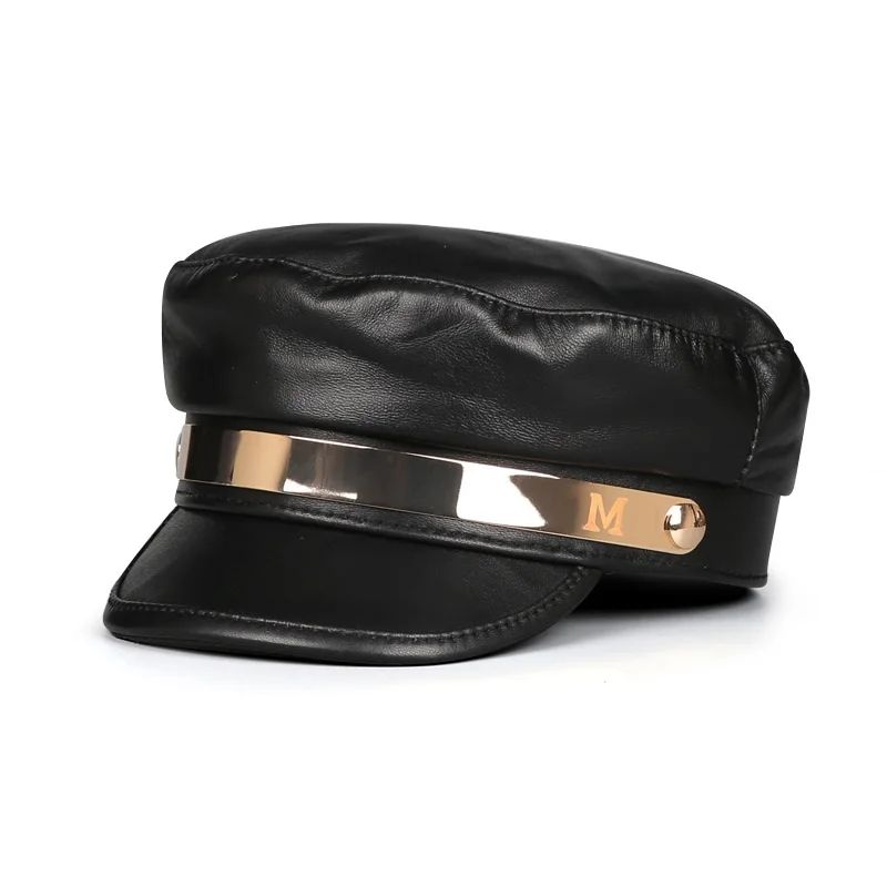 zero fish New Women's Sheepskin Leather Newsboy Caps Elegant Lady Genuine Leather Hat Simple Fashion Young Women Trend Cap
zero fish New Women's Sheepskin Leather Newsboy Caps Elegant Lady Genuine Leather Hat Simple Fashion Young Women Trend Cap