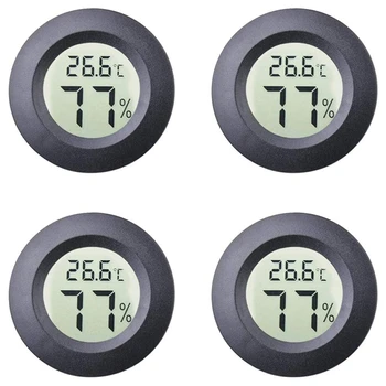 4-Pack Round Indoor Hygrometer Thermometer Celsius or Fahrenheit Meters Digital LCD Monitor Humidity Temperature Gauge
4-Pack Round Indoor Hygrometer Thermometer Celsius or Fahrenheit Meters Digital LCD Monitor Humidity Temperature Gauge