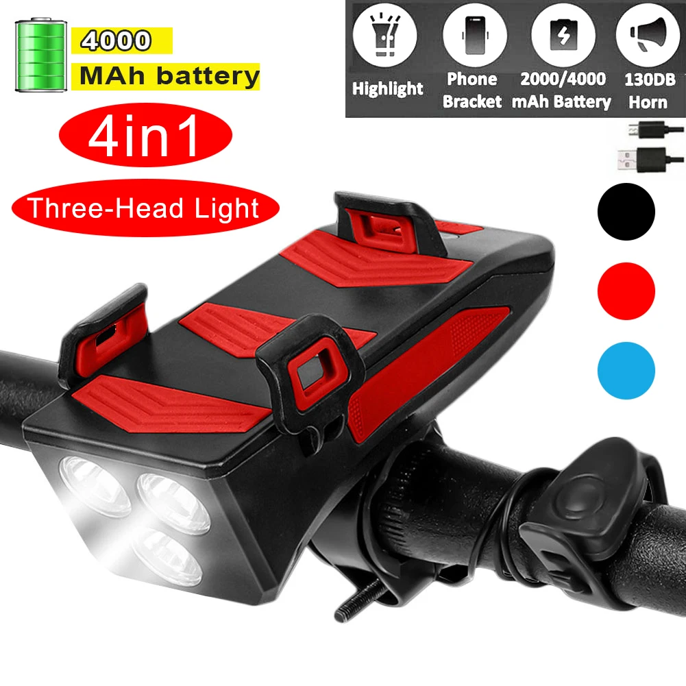 4 In 1 Multifunctional Bicycle Headlight Mobile Phone Holder Bicycle Bell Mobile Power Supply Bicycle Accessories
4 In 1 Multifunctional Bicycle Headlight Mobile Phone Holder Bicycle Bell Mobile Power Supply Bicycle Accessories