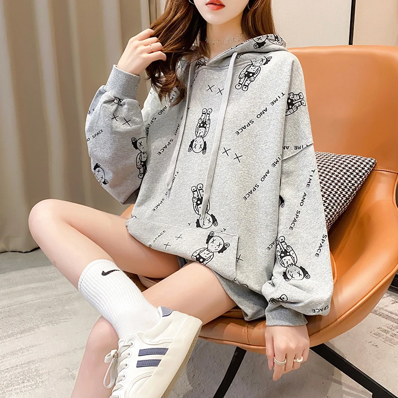 Oversized Women Sweatshirts Tops Cartoon Bear Printed Clothes Spring Casual Pullovers Hoodies Ulzzang Tops Sweatshirt
Oversized Women Sweatshirts Tops Cartoon Bear Printed Clothes Spring Casual Pullovers Hoodies Ulzzang Tops Sweatshirt