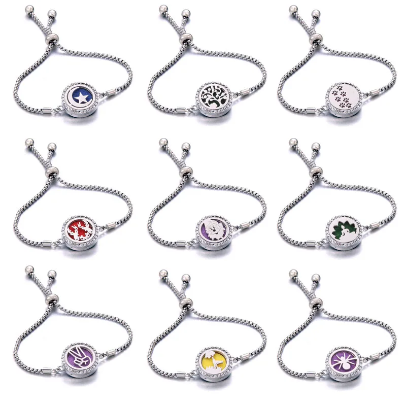 New crystal Bracelet Essential Oil Diffuser Aromatherapy Lockets Bracelet stainless steel Adjustable Aroma bracelet Christmas gi
New crystal Bracelet Essential Oil Diffuser Aromatherapy Lockets Bracelet stainless steel Adjustable Aroma bracelet Christmas gi