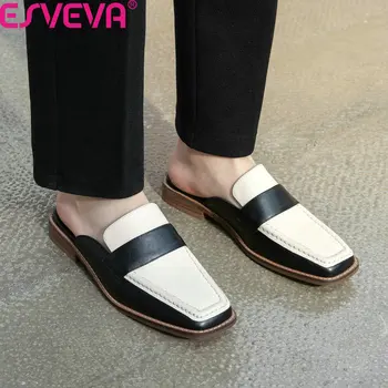 ESVEVA 2020 Slingback Square Low Heels Mixed Color Cow Leather Ladies Sandals Square Toe Summer Slip on Women Shoes Size 34-39
ESVEVA 2020 Slingback Square Low Heels Mixed Color Cow Leather Ladies Sandals Square Toe Summer Slip on Women Shoes Size 34-39