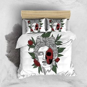 Mask Skull Bedding Set White Creative Scary Duvet Cover 3D King Queen Twin Full Single Double Unique Design Bed Set
Mask Skull Bedding Set White Creative Scary Duvet Cover 3D King Queen Twin Full Single Double Unique Design Bed Set