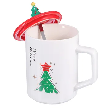 1 Pc Ceramic Mug Cup Christmas Style Pattern Water Cup (With Lid and Spoon) 
1 Pc Ceramic Mug Cup Christmas Style Pattern Water Cup (With Lid and Spoon)