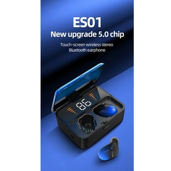 ES01 TWS Bluetooth Earphone V5.0 Press Wireless Earbuds 9D Stereo Sport Waterproof Headset Handsfree LED Power Display
ES01 TWS Bluetooth Earphone V5.0 Press Wireless Earbuds 9D Stereo Sport Waterproof Headset Handsfree LED Power Display