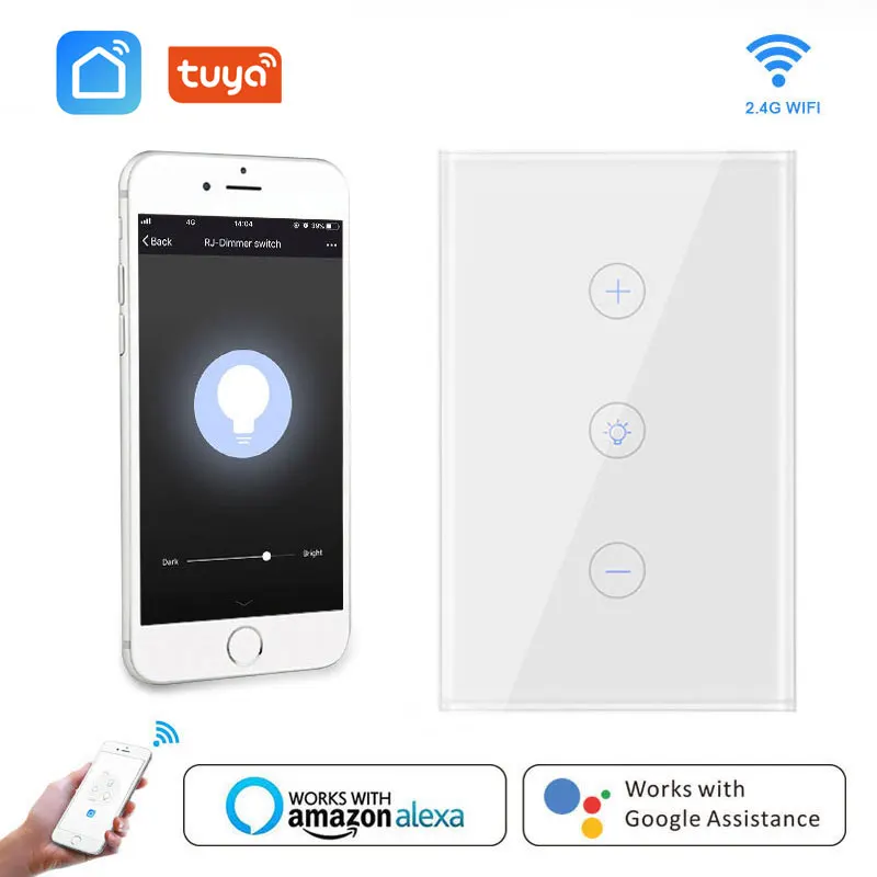LED Dimmer Wif Smart Wall Touch Light Switch 220V US Remote Smart Life Tuya APP Voice Control Work With Alexa Google Assistant
LED Dimmer Wif Smart Wall Touch Light Switch 220V US Remote Smart Life Tuya APP Voice Control Work With Alexa Google Assistant