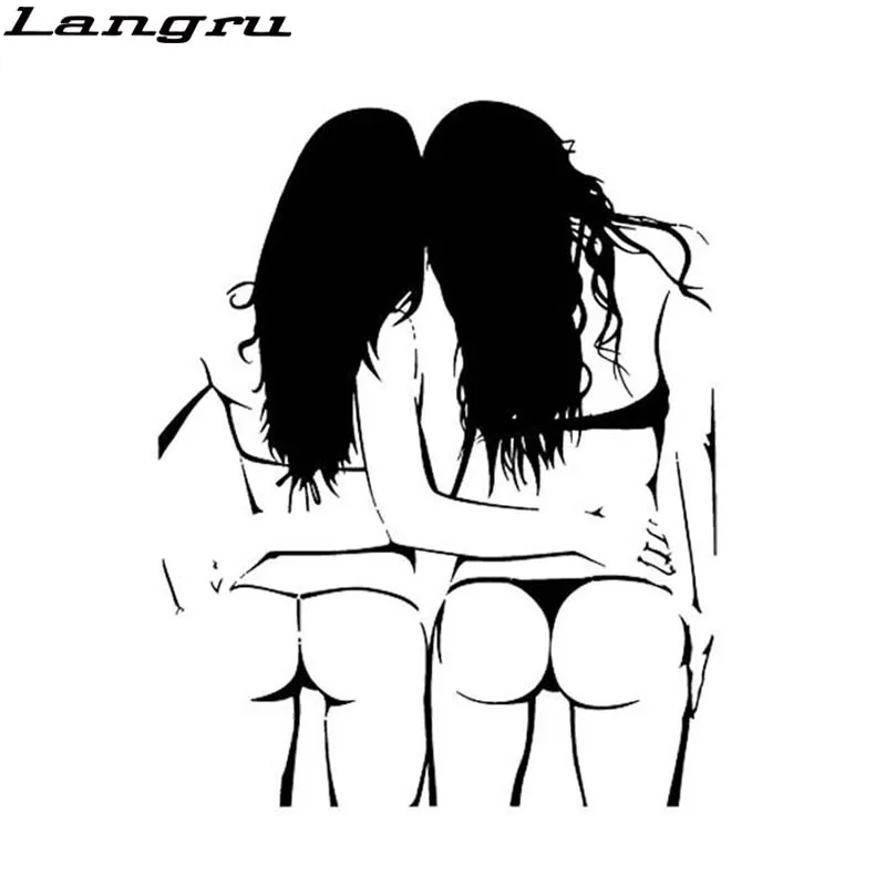 Langru 13 3*17 см Красивая голая девушка друзья модная крутая стильная Автомобильная