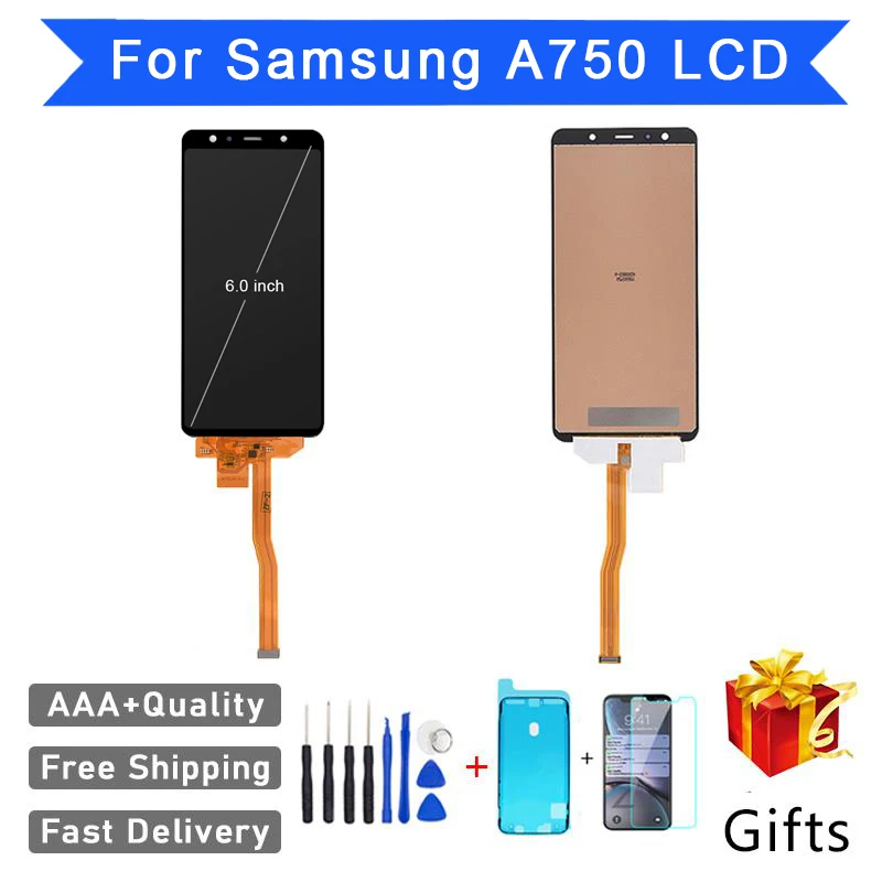 Perfect Repair AAA+++ Incell LCD For Samsung A7 2018 A750F/FN/G LCD Screen Replacementa Assembly Digitizer Phone Touch Pantall
Perfect Repair AAA+++ Incell LCD For Samsung A7 2018 A750F/FN/G LCD Screen Replacementa Assembly Digitizer Phone Touch Pantall