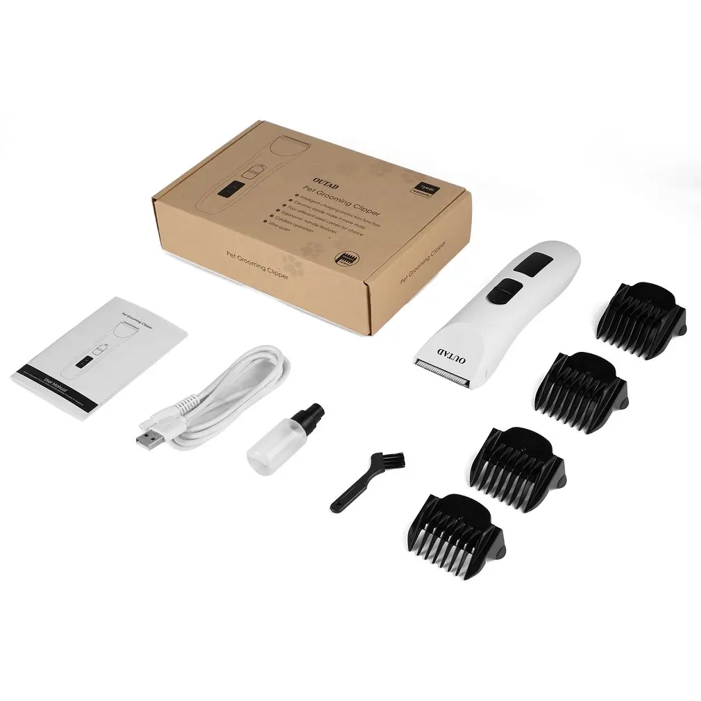 Professional Low Noise Rechargeable Cordless Pet Dogs and Cats Electric Grooming Clippers Trimming Kit Set with 4 Combs Standard
Professional Low Noise Rechargeable Cordless Pet Dogs and Cats Electric Grooming Clippers Trimming Kit Set with 4 Combs Standard