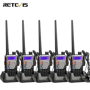 Retevis RT-5RV Walkie Talkie VHF UHF Dual Band 5W VOX 5PCS Handheld 2 Way Radio Transceiver cb Radio Comunicador
Retevis RT-5RV Walkie Talkie VHF UHF Dual Band 5W VOX 5PCS Handheld 2 Way Radio Transceiver cb Radio Comunicador