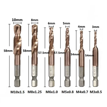 6pcs M3-M10 One Piece Metric Hexagon Shank Tap Drill High Speed Steel Brand New High Quality 2020 Durable
6pcs M3-M10 One Piece Metric Hexagon Shank Tap Drill High Speed Steel Brand New High Quality 2020 Durable