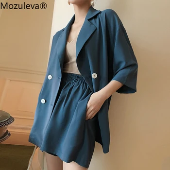 Mozuleva Casual 2 Pieces Set Female Short Suits Double-breasted Jacket Blazer & Elastic-waisted Shorts Lace Up Women Pant Suits
Mozuleva Casual 2 Pieces Set Female Short Suits Double-breasted Jacket Blazer & Elastic-waisted Shorts Lace Up Women Pant Suits