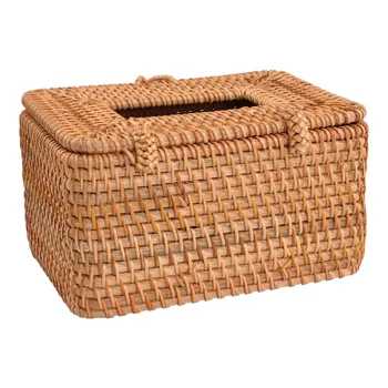 Handmade Rattan Woven Tissue Box Creative Simple Woven Square Tray, Suitable For Living Room Bedroom Office Car
Handmade Rattan Woven Tissue Box Creative Simple Woven Square Tray, Suitable For Living Room Bedroom Office Car