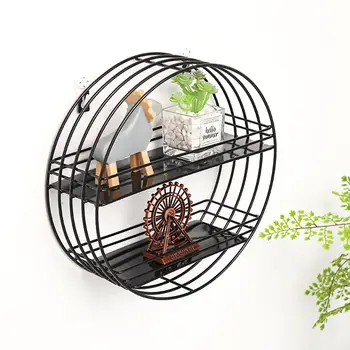 Nordic Style Wrought Iron Decorative Shelf round storage holder rack Shelves Home wall Decoration Potted ornament holder rack 4
Nordic Style Wrought Iron Decorative Shelf round storage holder rack Shelves Home wall Decoration Potted ornament holder rack 4