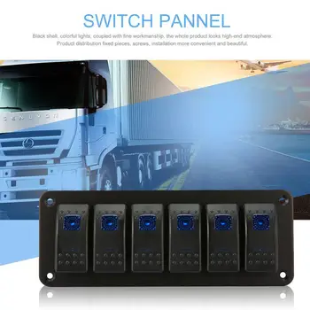 Switch Panel Cars Boat Control Truck Car Switch Universal 6 Gang 12V/24V Circuit Breaker RV Caravan LED Toggle Switch
Switch Panel Cars Boat Control Truck Car Switch Universal 6 Gang 12V/24V Circuit Breaker RV Caravan LED Toggle Switch