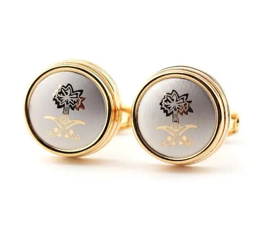 10pairs/lot Saudi Arabia Cufflinks 4 Color Options Plant Palm Tree Cuff Links Emblem Cufflink Wholesale | Украшения и аксессуары